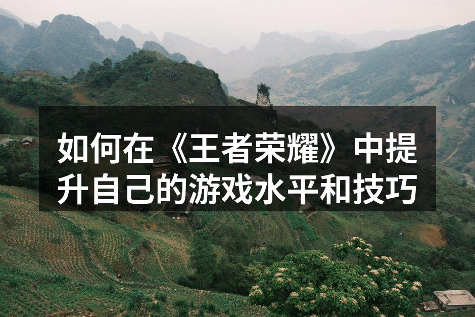 如何在《王者荣耀》中提升自己的游戏水平和技巧
